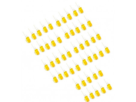 Dioda LED 3mm żółta - 50 szt.