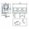 KF301-3P 5.08MM KF301 Złącze PCB  zielone ARK