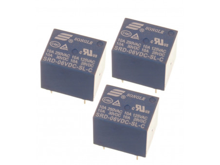 Przekaźnik SRD-06VDC-SL-C 10A 250V 6V 3 szt.