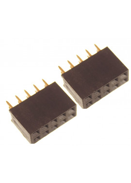 Listwa kołkowa 2x5 żeńska 2,54mm czarna 2 szt.