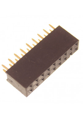 Listwa kołkowa 2x9 żeńska 2,54mm czarna 10 szt.
