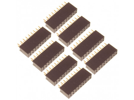 Listwa kołkowa 2x9 żeńska 2,54mm czarna 10 szt.