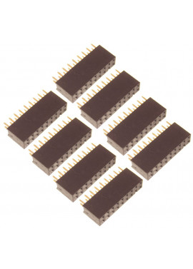 Listwa kołkowa 2x9 żeńska 2,54mm czarna 10 szt.