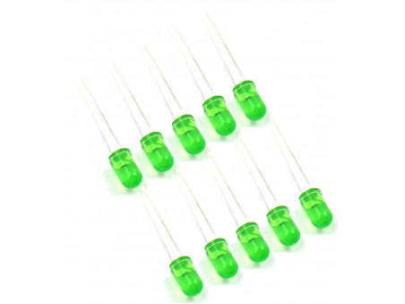 Dioda LED 5mm zielona 10 szt.