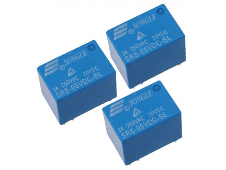 Przekaźnik SRS-05VDC-SL miniaturowy 6 pin 3 szt.