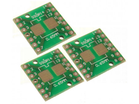 SOP14 to DIP14 PCB adapter przejściówka 3 szt.
