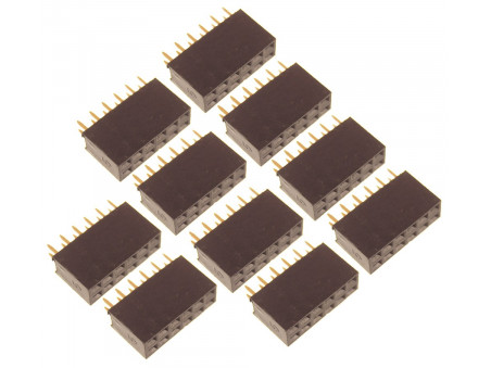 Listwa kołkowa 2x6 żeńska 2,54mm czarna 10 szt.