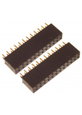 Listwa kołkowa 2x12 żeńska 2,54mm czarna 2 szt.