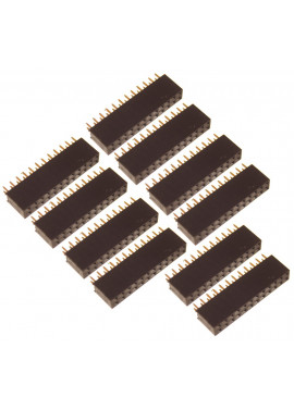 Listwa kołkowa 2x12 żeńska 2,54mm czarna 10 szt.