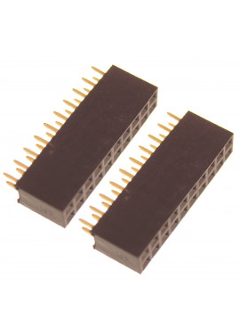 Listwa kołkowa 2x10 żeńska 2,54mm czarna 2 szt.