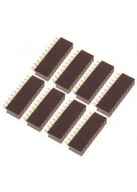 Listwa kołkowa 2x10 żeńska 2,54mm czarna 8 szt.