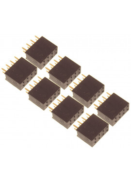 Listwa kołkowa 2x4 żeńska 2,54mm czarna 8 szt.