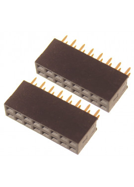 Listwa kołkowa 2x8 żeńska 2,54mm czarna 2 szt.