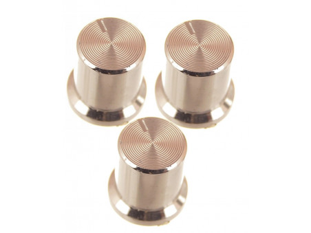 Pokrętło na potencjometr 15mm srebrne 3 sztuki