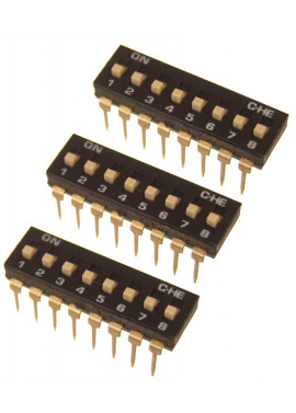 Przełącznik suwakowy 8 pozycyjny DIP SWITCH 3 sztuki