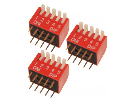 Przełącznik kątowy 5 pozycyjny DIP 2.54mm 3 szt.