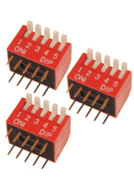 Przełącznik kątowy 5 pozycyjny DIP 2.54mm 3 szt.
