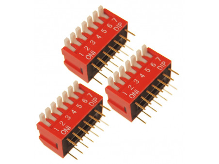Przełącznik kątowy 7 pozycyjny DIP 2.54mm 3 szt.