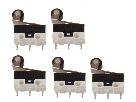 Krańcówka, przełącznik z rolką, SPDT miniaturowy 5 sztuk