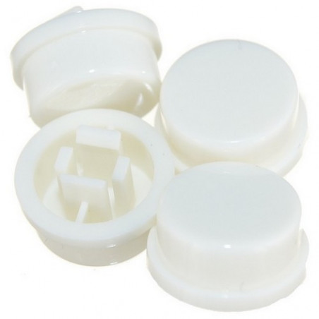 Tact Switch 12x12x7.3mm nakładka klawisz biała 4 szt.