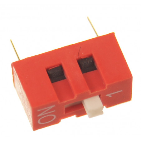 DS-01 DIP SWITCH 1 pozycyjny czerwony 2 szt.