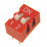 DS-02 DIP SWITCH 2 pozycyjny czerwony 2 szt.