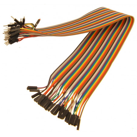 Przewody 40 żył 30 cm płytki stykowe męsko-żeńskie