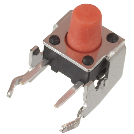 Mikroprzycisk THT P062 6x6x7.5 czerwony