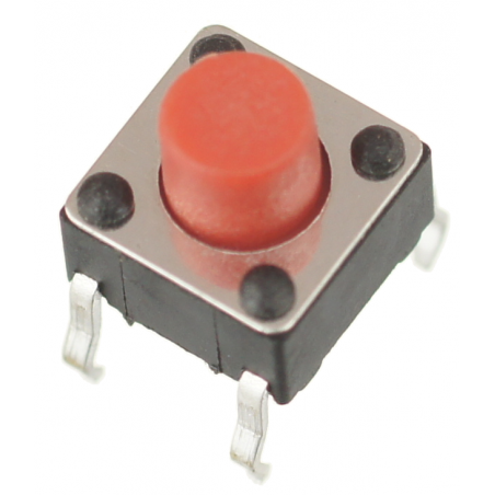 Mikroprzycisk THT P053 6x6x6 czerwony