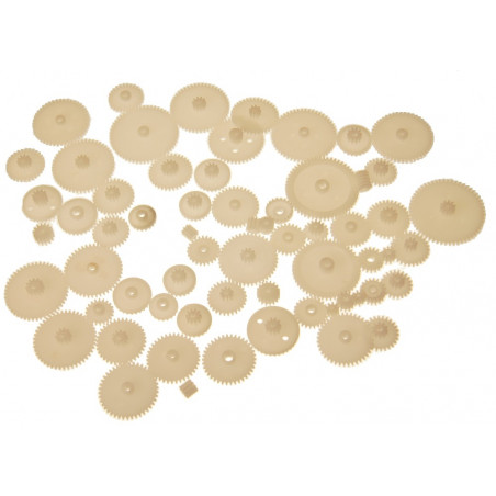 Zestaw 58 kół zębatych dla modelarzy