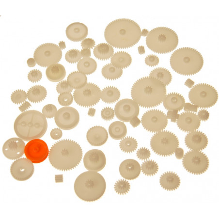 Zestaw 64 kół zębatych dla modelarzy