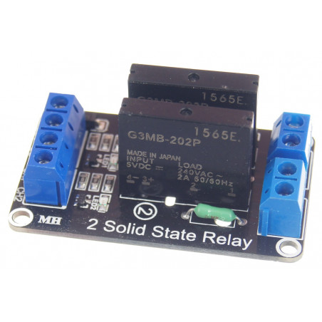 Moduł przekaźnik półprzewodnikowy SSR 2 kanały 5V