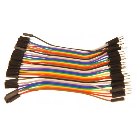 Przewody 40 żył 10 cm płytki stykowe męsko-żeńskie