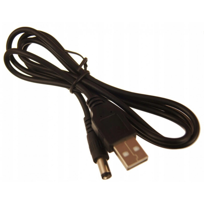 Przewód kabel USB – wtyk zasilania 5.5*2.1 DC