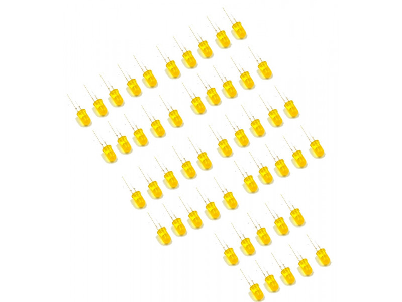 Dioda LED 5mm żółta - 50 szt.